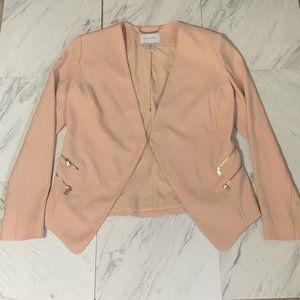 CACHE BLUSH DOUBLE ZIPPER BLAZER- WOMENS 8